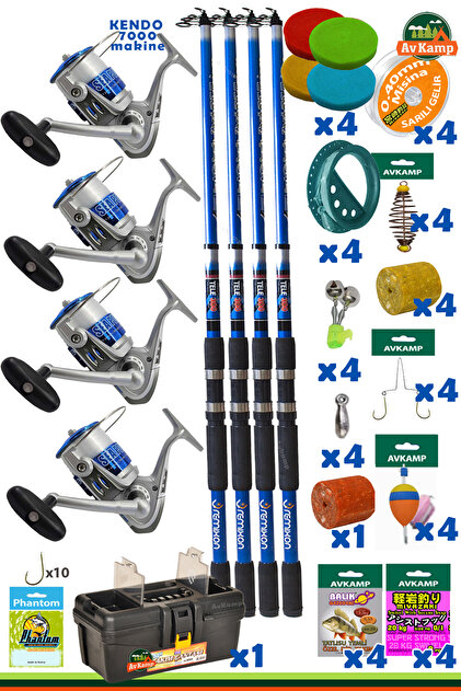 Miyazaki 4'lü sazan ve göl balıkçılığı olta seti - Fiyatı, Yorumları