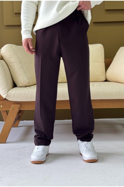 baggy fabric pants comfortable fit