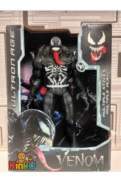 Venom フィギュア グッズ　セット KİNKU SİYAH VENOM FİGÜRÜ 20 cm - KALİTELİ VENOM FİGÜRÜ Pil