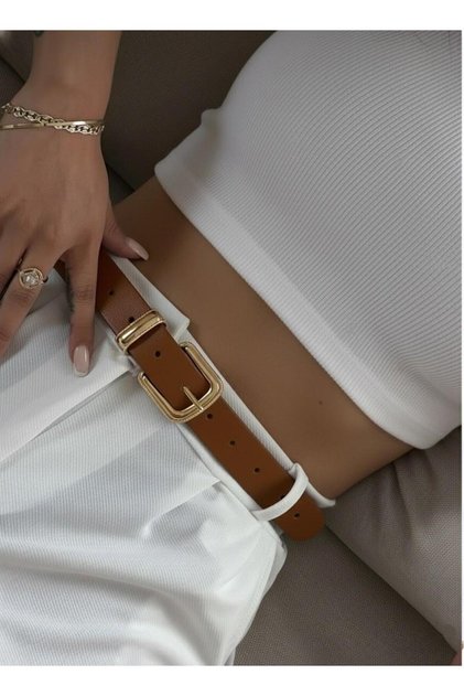 Women's Belt with Gold Bridge Buckle, Jacket Belt, Trouser Belt, Dress Belt,
