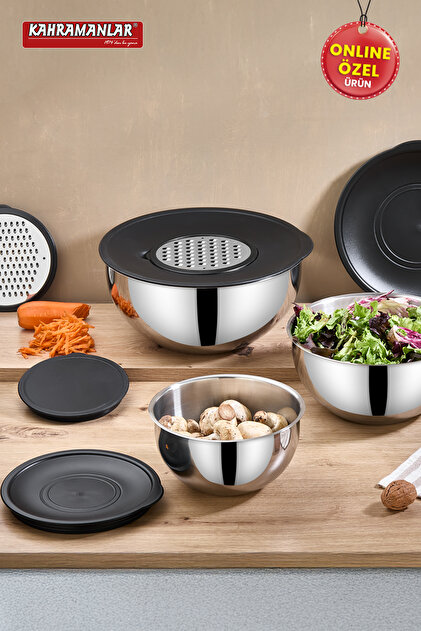 Kahramanlar Chef Mix 9 Parça Rendeli Karıştırma Ve Saklama Kabı