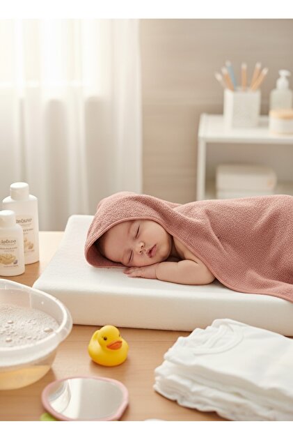 Outlet-100% Cotton Girls-Boys Newborn-Baby Bath Towel Swaddle Plain/Pink