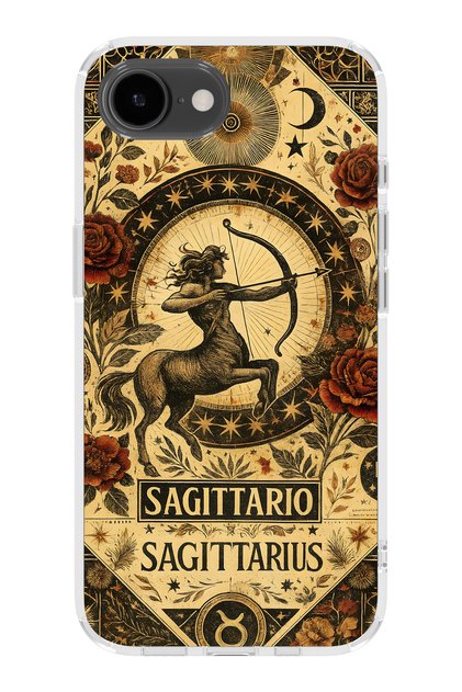 iPhone 17E Compatible Sagittarius Patterned Transparent Phone Case