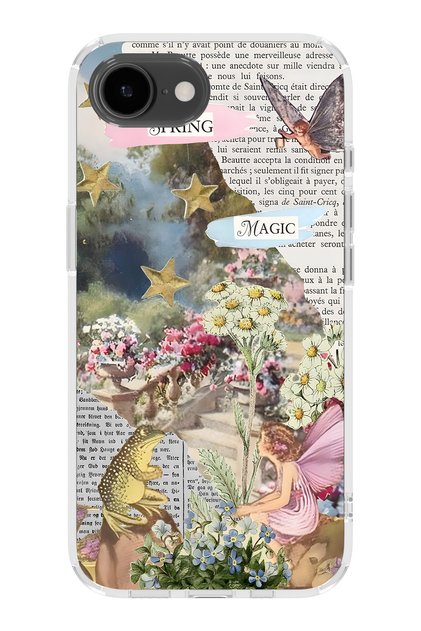 iPhone 17E Compatible Spring Magic Patterned Transparent Phone Case