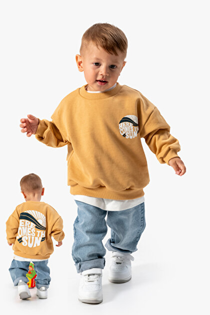 Printed Sweatshirt Jeans Pants 3-Piece Baby Kids Set 9039 Spr