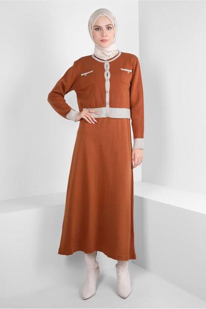 CEKETLİ ELBİSELİ TAKIM 44092