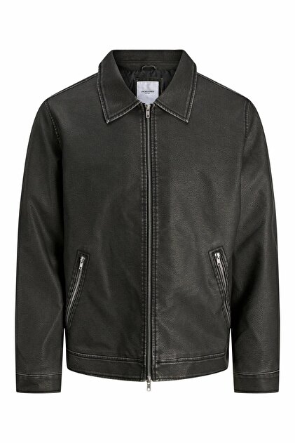 Jack & Jones JJECASABLANCA PU JACKET PU DERİ MONT BLACK - Fiyatı