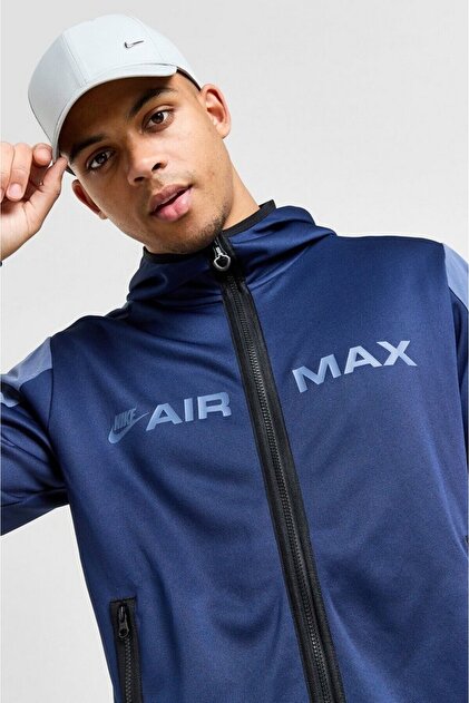 Nike Nsw Clup Air Max Hoodie Erkek Lacivert Spor Ceket - Fiyatı
