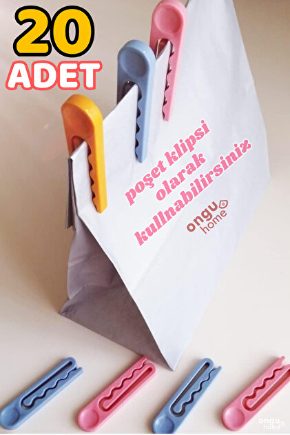 ongu home Çamaşır Mandalı Rüzgar Geçirmez Mandal Poşet Klipsi