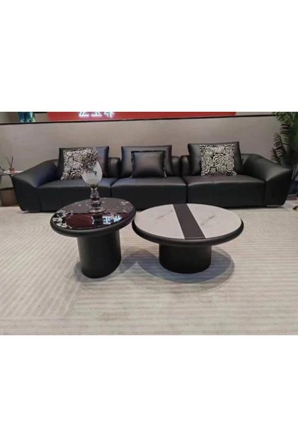 Two-piece Coffee Table Set, Black and White