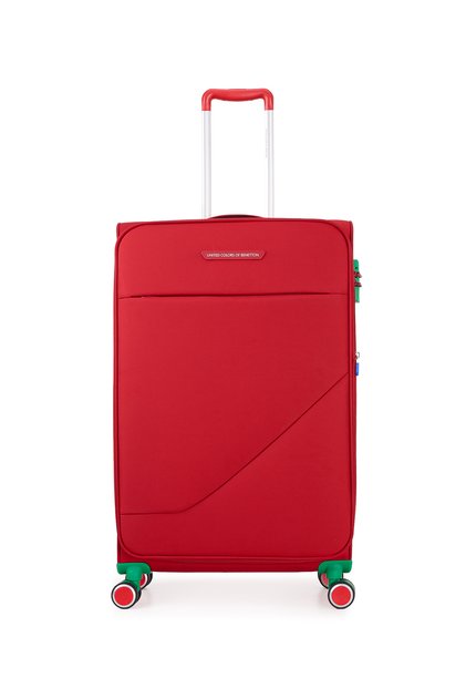 Benetton Ekstra Hafif Lüx Kumaş 8 Tekerlekli Büyük Boy Valiz 75 cm