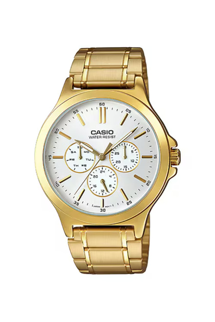 Men's Analog White Dial Watch - MTP-V300G-7A