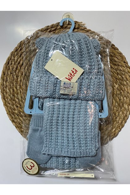 Boy and Baby Boy 3-Piece Set Winter Beanie Gloves Scarf 3-Piece Set