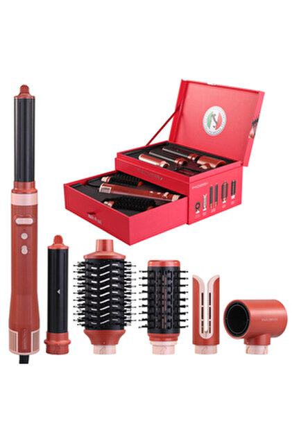 ENZO EN-4133 6-in-1 Electric Styling Set – Straightener, Curler