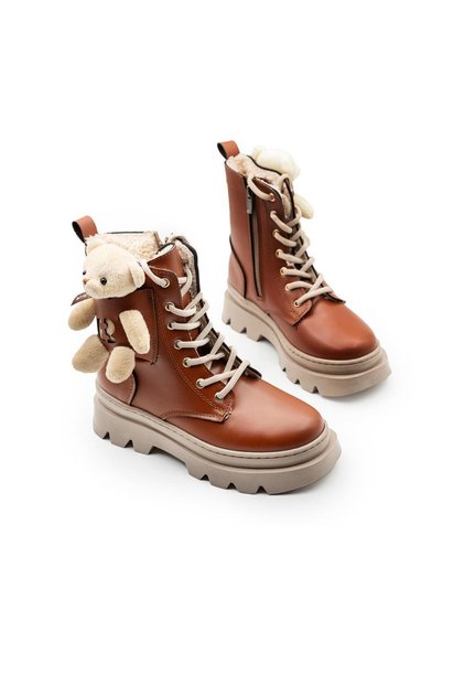 Comfortable Furry Boots with Teddy Bear