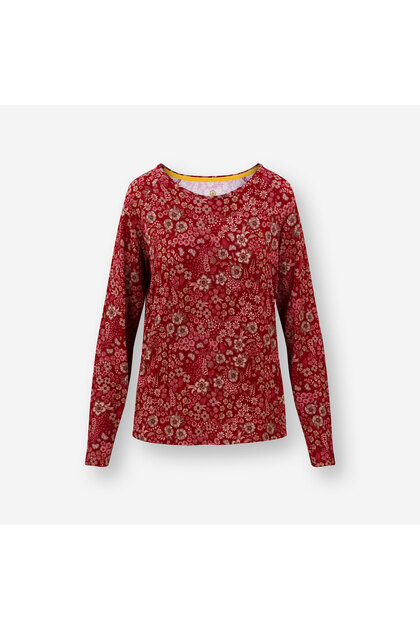 Tina Red Viscose Blouse
