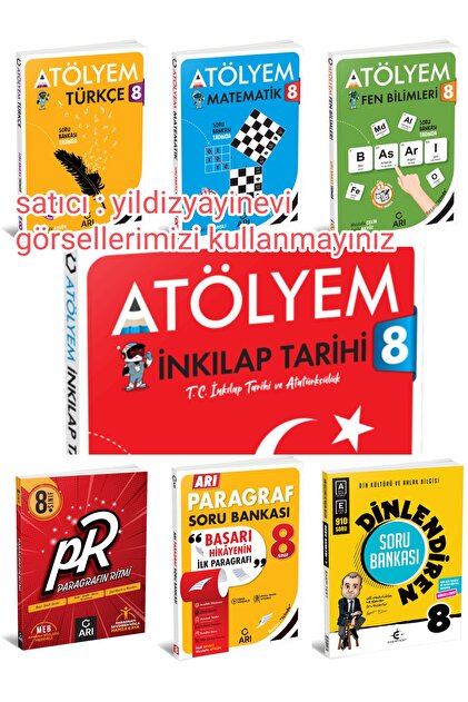 Arı Yayıncılık 8.sınıf atölyem türkçe-matematik-fen-inkilap ve
