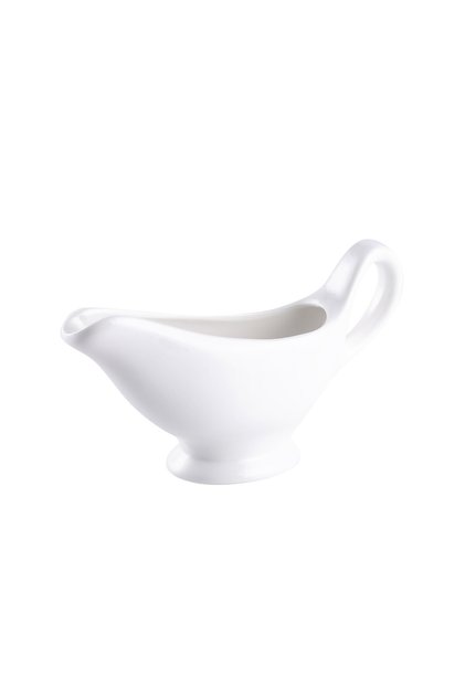 Ivory Porcelain Sauce Boat with Handle - 16cm