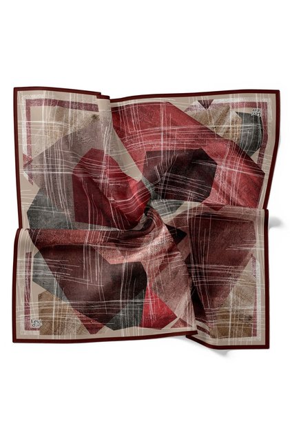 Striped Geometric Abstract Pattern Sparkly Crystal Scarf