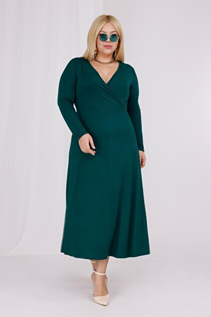 womens plus size emerald green dress Madwilo Women's Double-Breasted Collar Stretchy Maxi Buy Trendyol Brown Chiffon Prom dresses Category_Dresses/Shop by Style Color:#19-Blush Pink Step into the past