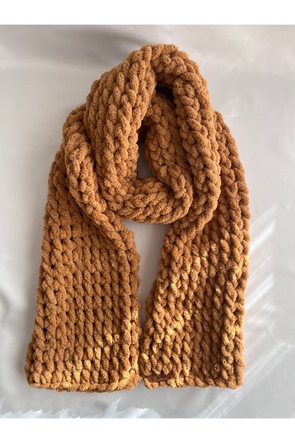 Plush Scarf, Knitted Scarf, Scarf