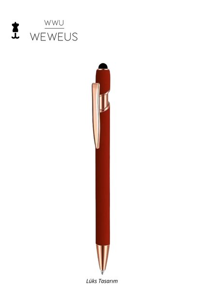 Red Straight Snap Design Luxury Ballpoint Pen