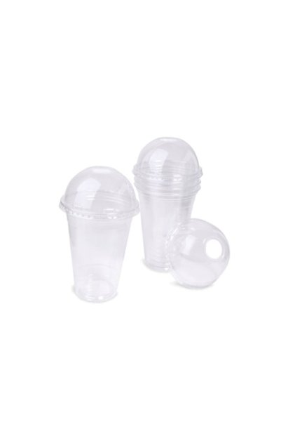 Pahare de plastic de unică folosință, set de 15, 480 ml, transparente - MYONNA
