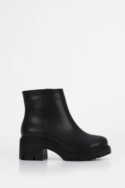 Jvl 557 Side Zipper Mid-Heel Ankle Boots