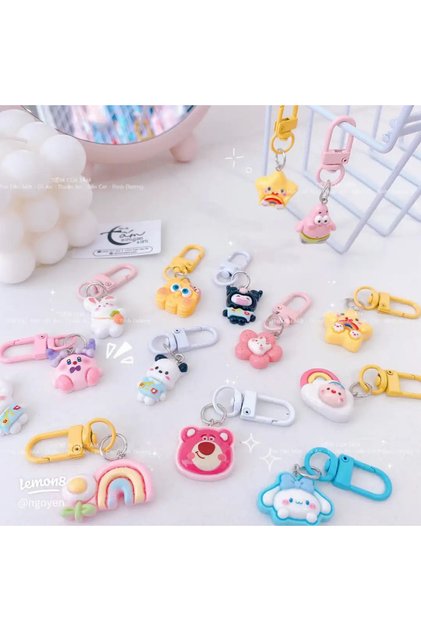 Kawaii Sevimli Çanta Aksesuarı ve Anahtarlık Karışık Figürler (Tekli) Çanta Charm