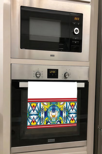 Decorative Kitchen Cotton Oven Towel Special Patterned Ethnic Model 35X50 cm Washable