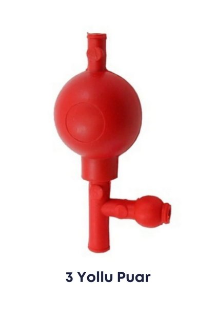 Üç Yollu (kanallı) Puar Plastik Laboratuvar Kullanımı (dereceli pipet pompası)