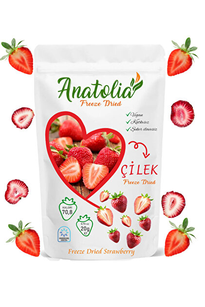 Anatolia Freeze Dried-Dondurularak Kurutulmuş Meyve Cipsi Çilek