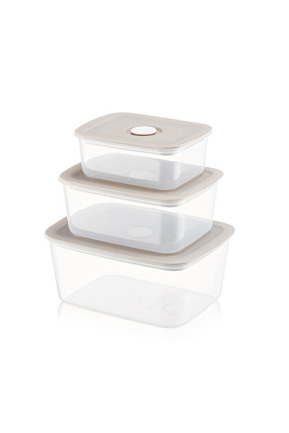 QLUX IDEAS Olux Line Saklama Kabı Set (450 Ml - 950 Ml - 1800 Ml