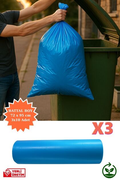 Premium Oversized Garbage Bag 72X95 cm 3X10 Pieces Home Kitchen Bathroom Business Office Advantageous Economical Package