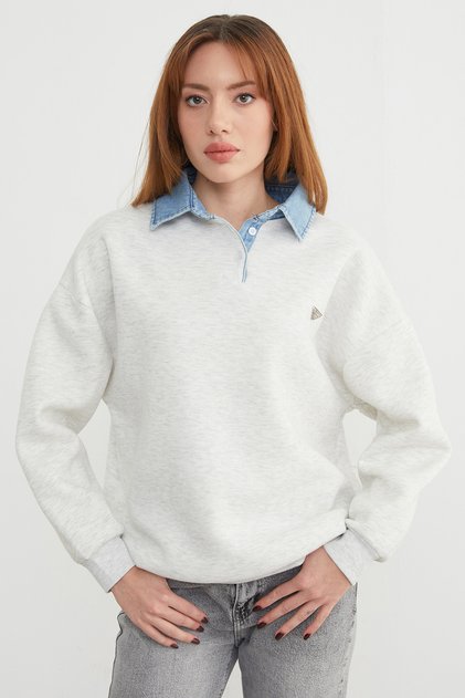 سترة رياضية من 3 Yarn Denim G بقطع قماش مخيطة معاً مع إكسسوارات معدنية