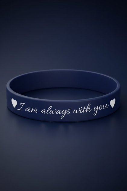 “I Am Always with You” Heart-Shaped Silicone Bracelet for Women and Men – Meaningful Gift for Loved Ones