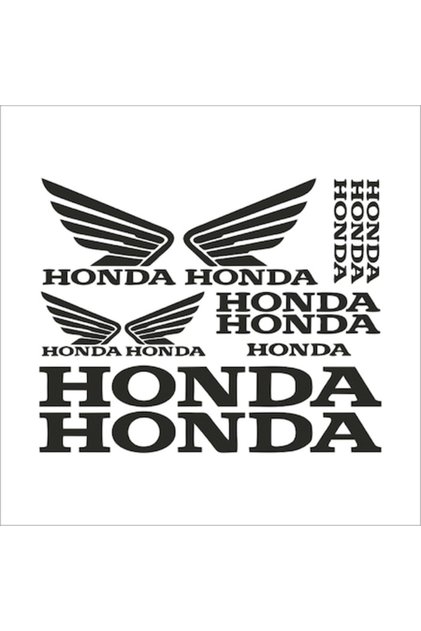 Set Stickere Honda Moto Negru