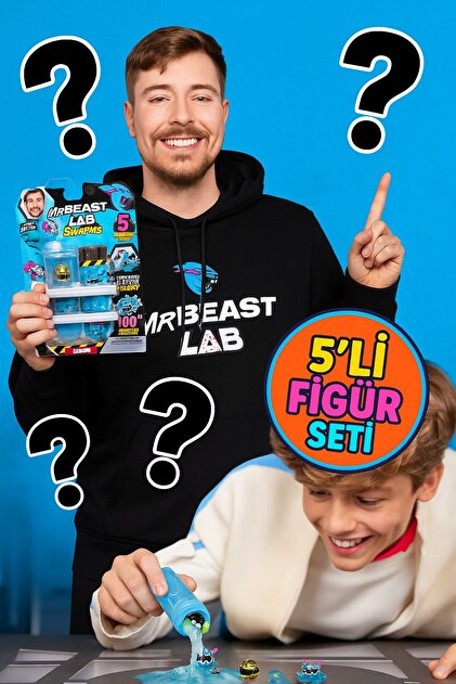 TOYFEST MrBeast Lab Swarms Deney Seti 5 Sürpriz Figür İçerir Su