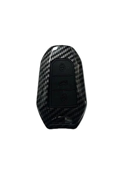 Peugeot 208 308 508 2008 3008 5008 Rifter C5 Ai̇rc Carbon Key Protection Case Silent Black Color
