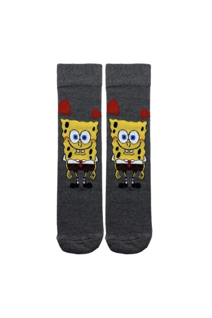 Grey Sponge Bob Socks