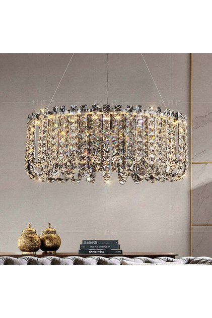 Candelabru LED, Model 70036-500, Textură Cristal, Metal, 60W, Argintiu