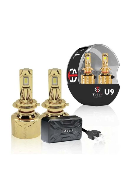 مصباح أمامي LED U9 من Toby's بقوة 100 واط لكل قطعة و200 واط لكل زوج، 6500 كلفن