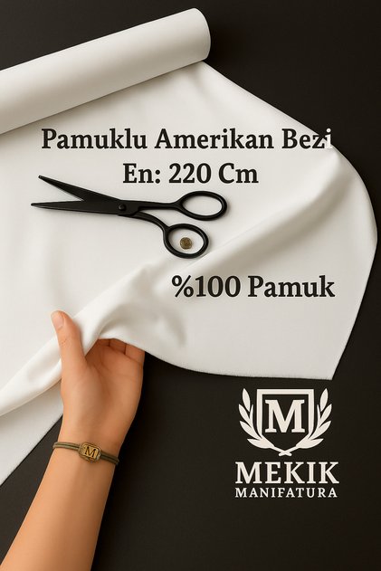1St Quality American Cloth, Raw Cloth, Linen Fabric, Canvas Cloth, Punch Fabric Cotton (100 X 210cm) White