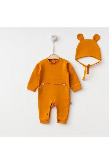 Children's Jumpsuit Cotton Hospital Release Gift Newborn Girl and Boy Baby Eared Beret Baby Jumpsuit