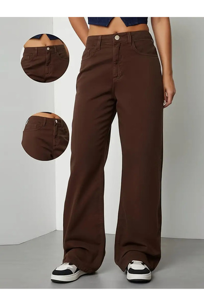 Women’s Jeans High-Waist Wide-Leg Loose Relaxed Fit Wide-Leg Denim Jeans Pants