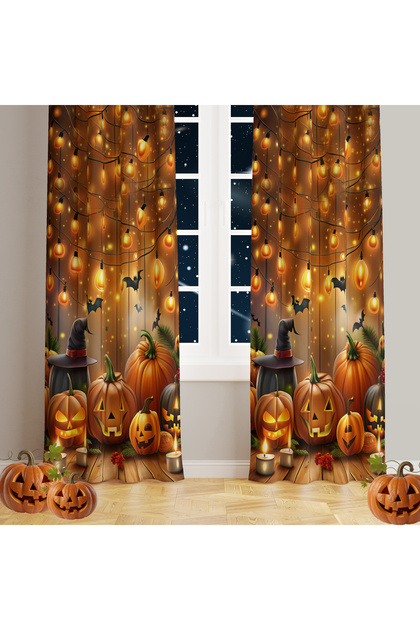 Children's Room Background Curtain. Single Wing. High Quality Printed Fabric (Child Room Curtain) Halloween