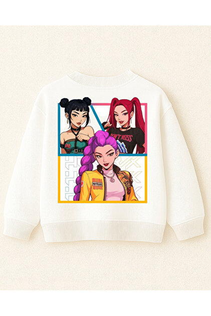 fasardi K-pop Demon Hunters Huntrix Zoey Rumi Mira Ön Arka Baskılı