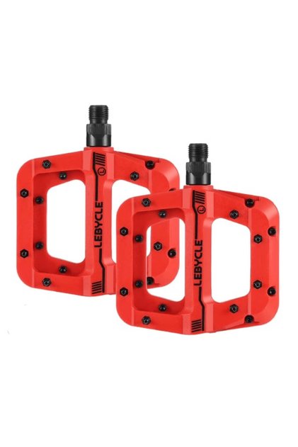 Rulmanlı, Kaymaz, Geniş Bisiklet Platform Pedalı 8 Çivili Plastik Pedal Bisiklet Yedek Parça