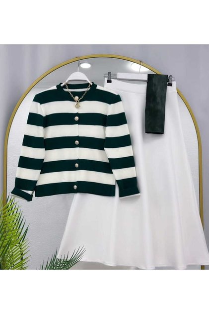 Women's Cardigan-Skirt 2-Piece Set