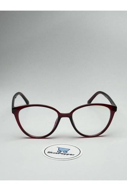 Talia Burgundy Blue Light Filter Screen Glasses Can Change Optical Compatible Glasses